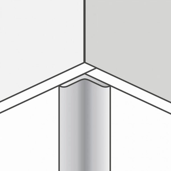 Profilé aluminium anodisé 12 mm, angle intérieur pour panneaux