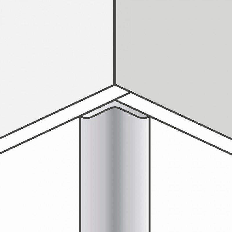 W04 ALU Angle intérieur en aluminium 12 mm — vue ambiance