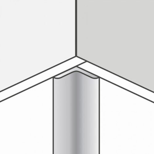 Profilé aluminium anodisé noir W04 BLA 12 mm pour finition intérieure
