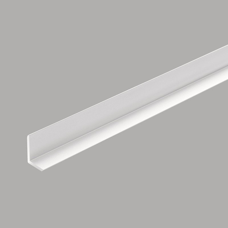 W05 BLANC Profilé d'angle extérieur en aluminium L 16-12 mm