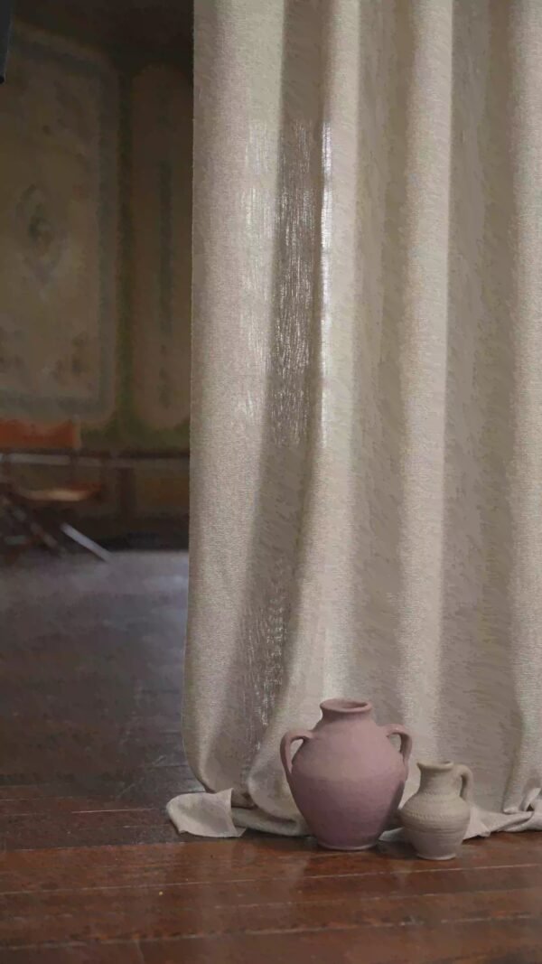 Rideau Kenmare tissu plain 92% polyester 6% coton 2% lin 325 cm