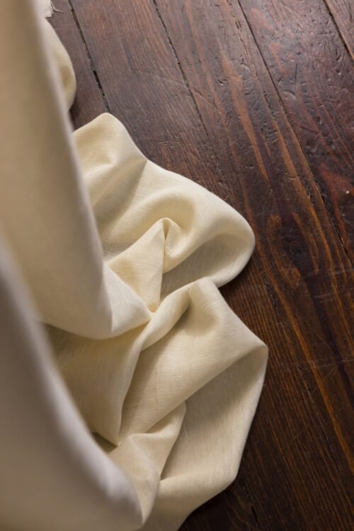 Rideau Armadale en lin et polyester, largeur 325 cm, tissu naturel