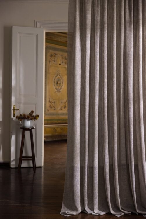 Rideau ARTANE en tissu uni 45% polyester, 27% acrylique, 25% coton