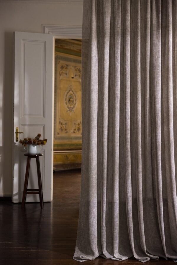 Rideau ARTANE en tissu uni 45% polyester, 27% acrylique, 25% coton