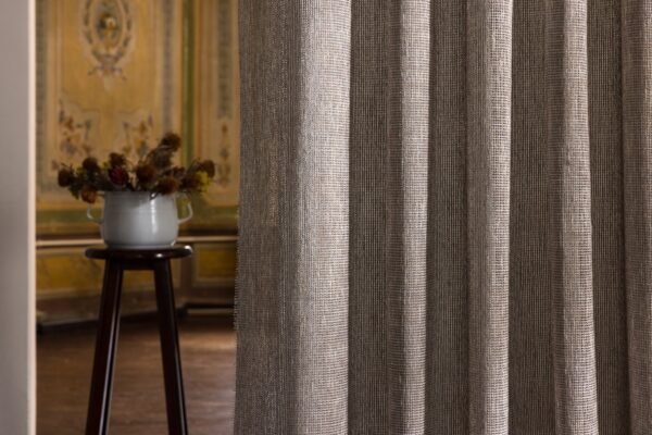 Rideau ARTANE uni en tissu naturel 45% polyester, 27% acrylique, 25% coton