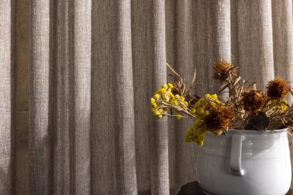 Rideau ARTANE tissu uni 45% polyester 27% acrylique 25% coton