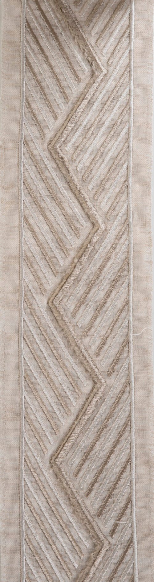Rideau CORNESTI en polyester et viscose, broderie élégante, vendu au rouleau