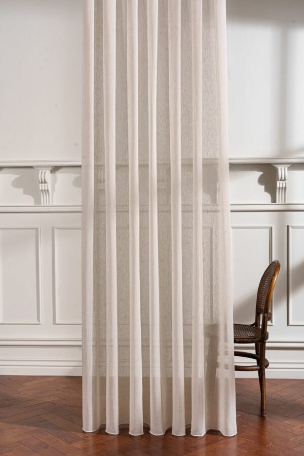 ELARA_DSC07205 Rideau ELARA en tissu uni 75% polyester 25% lin, largeur 420 cm