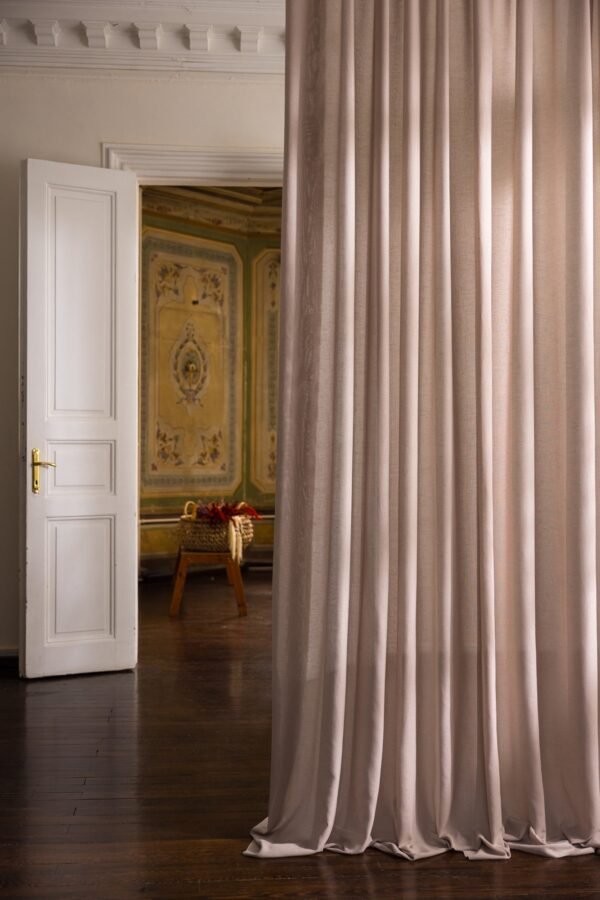 Rideau JACKTON tissu plain 81% polyester 15% coton 4% lin