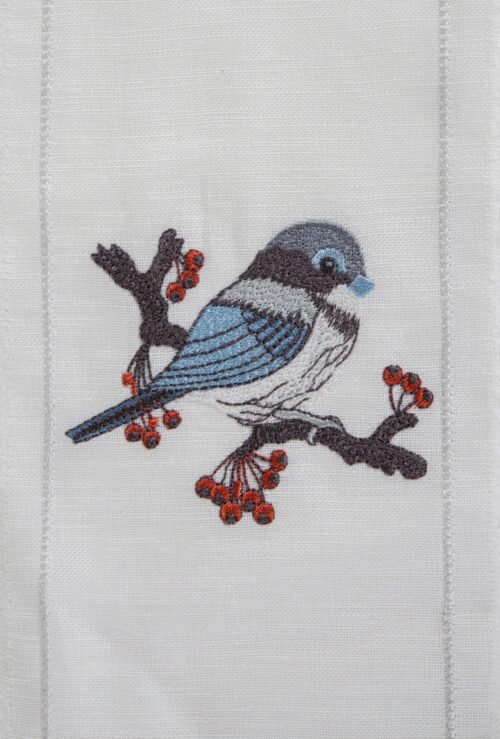 Rideau brodé PINTAME 90% polyester 10% viscose au rouleau
