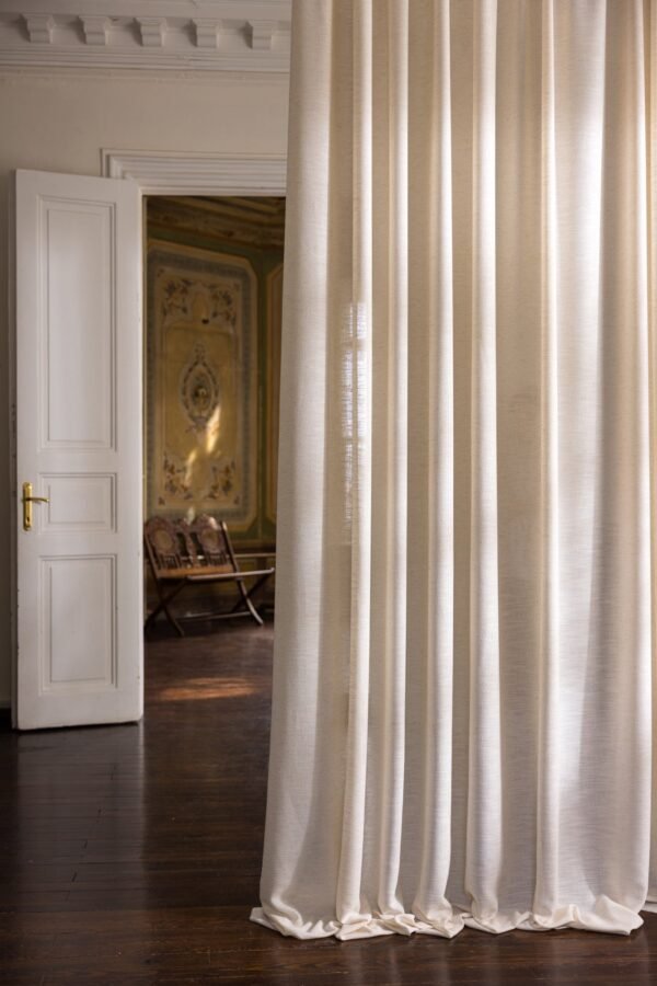 Rideau Shantron plain 97% polyester 305 cm Telamor Natural