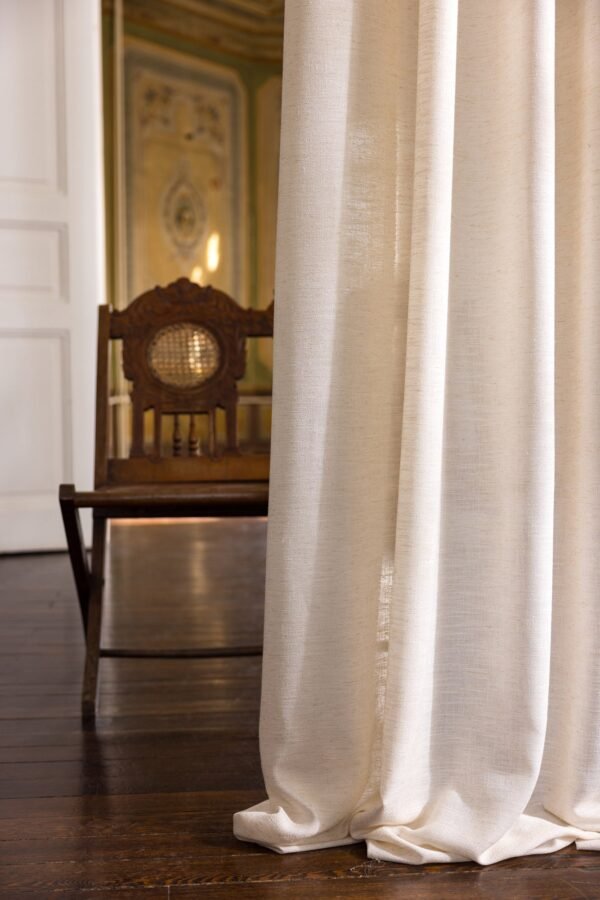 Rideau Shantron plain 97% polyester 305 cm Telamor Natural