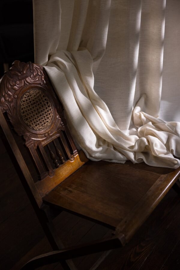 Rideau Shantron plain 97% polyester 305 cm Telamor Natural