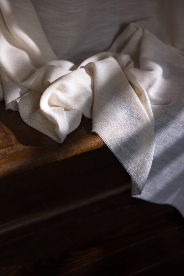 Rideau Shantron plain 97% polyester 305 cm Telamor Natural