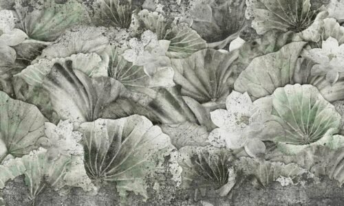 Papier peint Lotus Pond motif feuilles de lotus 500x300 cm