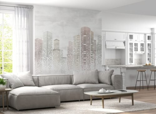 Papier peint Skyline 500 x 300 cm design urbain