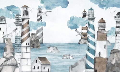 Papier peint Lighthouse de la collection Maison Drapée