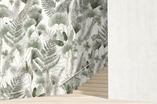 Papier peint Botanica Pattern avec motif végétal détaillé