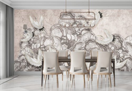Papier peint Elfi Garden avec motifs floraux et feuillages