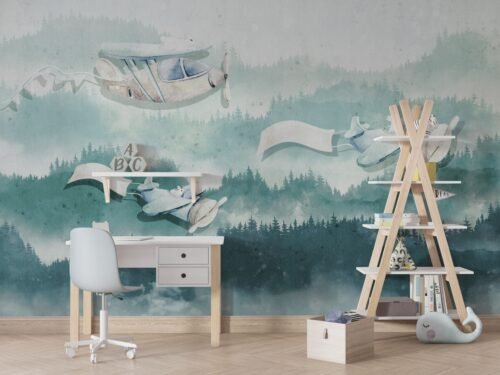 Papier peint Happy Ride Plane 500 x 300 cm Maison Drapée