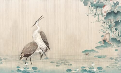 Papier peint Mizūmi avec motif géométrique en tons neutres