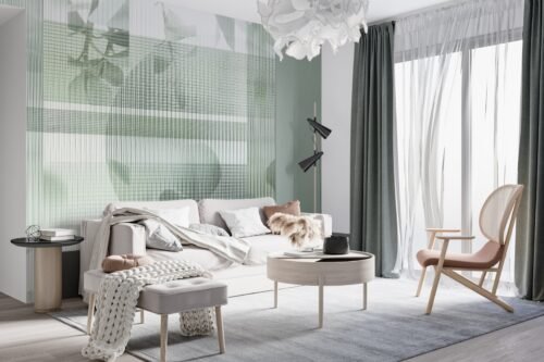 Papier peint Cloe de la collection Maison Drapeé pour murs 500x300 cm