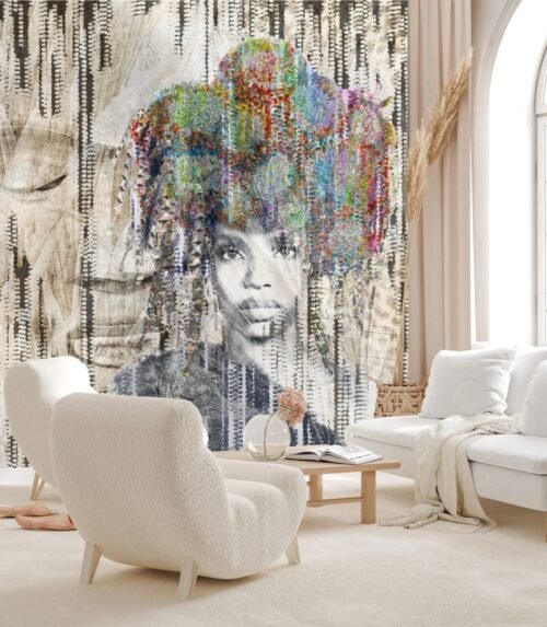 Papier peint Kenya avec motif africain traditionnel