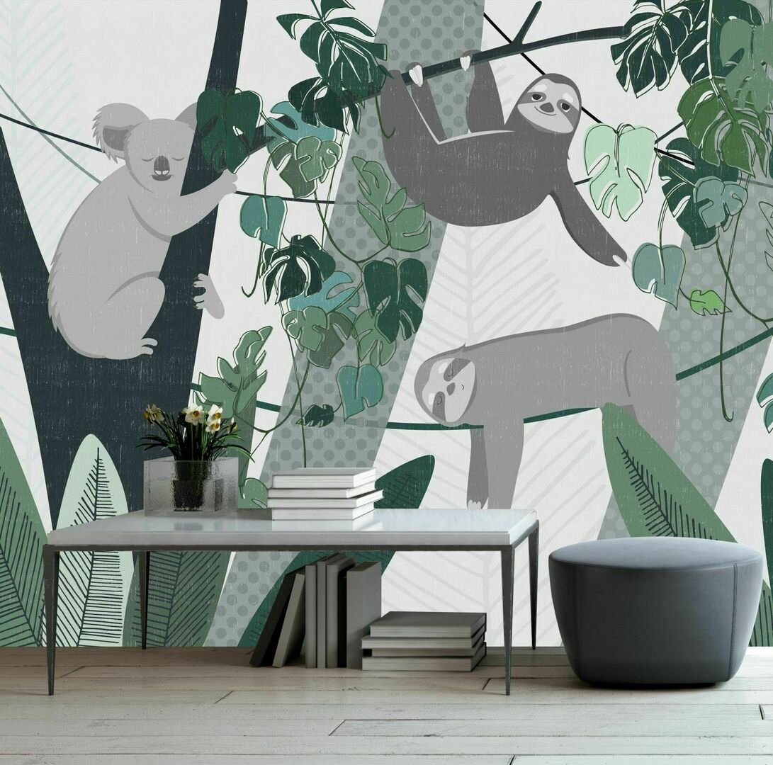 Papier peint Jungle Stories Lazy, feuillage dense