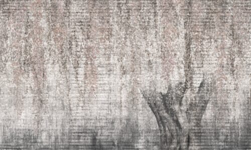 Papier peint Fuji motif glycine et lierre grimpant 500 x 300 cm