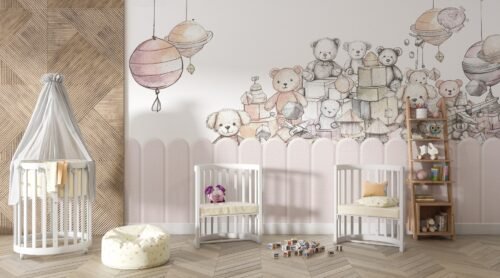 Papier peint Toy Store Maison Drapée 500 x 300 cm pour chambre enfant