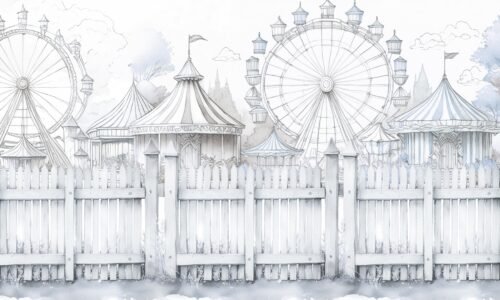 Papier peint Funfair de la collection Maison Drapée 500x300 cm