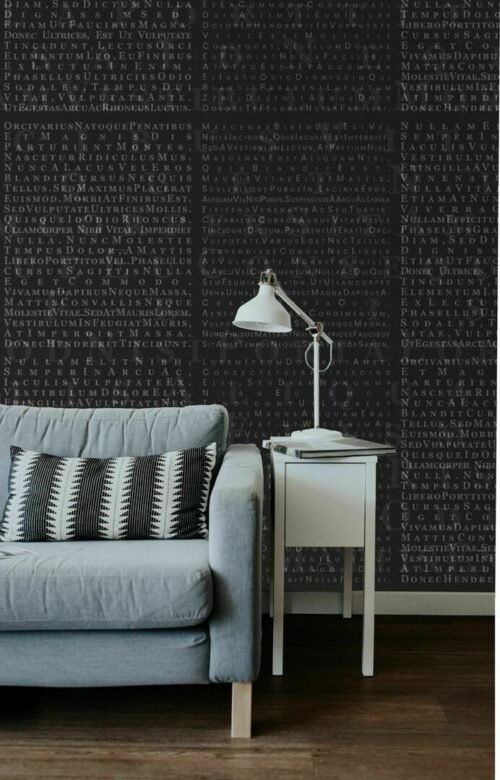 Papier peint Lorem Ipsum motif typographique design 500 x 300 cm