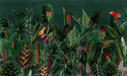 Papier peint Paradise Island motif floral tropical 500x300 cm