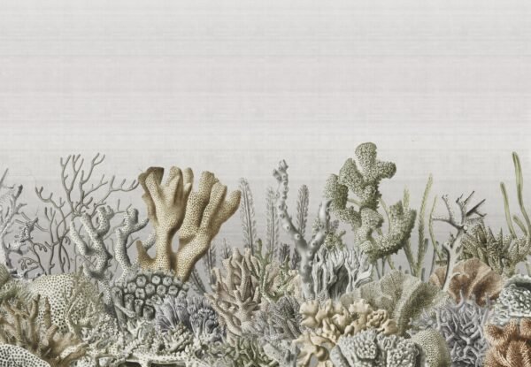 Papier peint Corale avec motif raffiné pour murs intérieurs