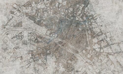 Papier peint Paris avec motif architectural et détails urbains
