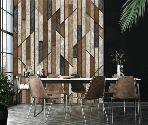 Papier peint De Madera motif raffiné grand format