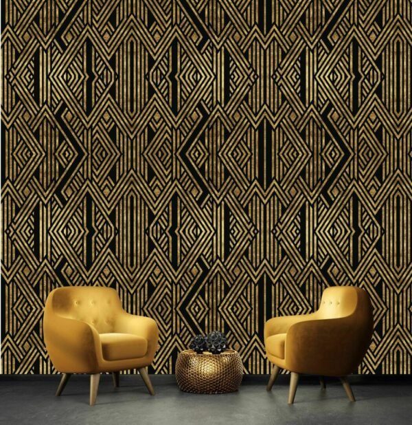 Papier peint Leopold S avec motif géométrique irrégulier