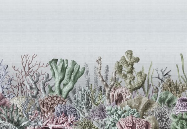 Papier peint Corale avec motif raffiné pour murs intérieurs
