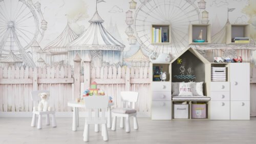 Papier peint Funfair de la collection Maison Drapée