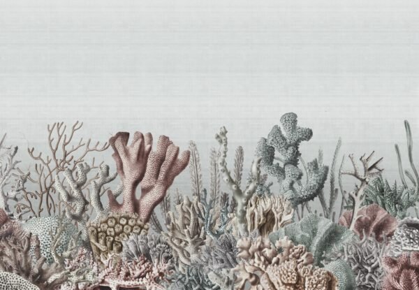 Papier peint Corale avec motif raffiné pour murs intérieurs