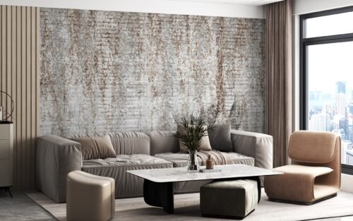 Papier peint Fuji motif glycine et lierre grimpant 500 x 300 cm