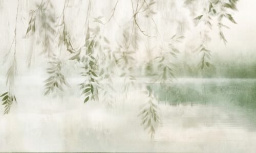 Papier peint The Lake avec motif d’eau et de paysage naturel