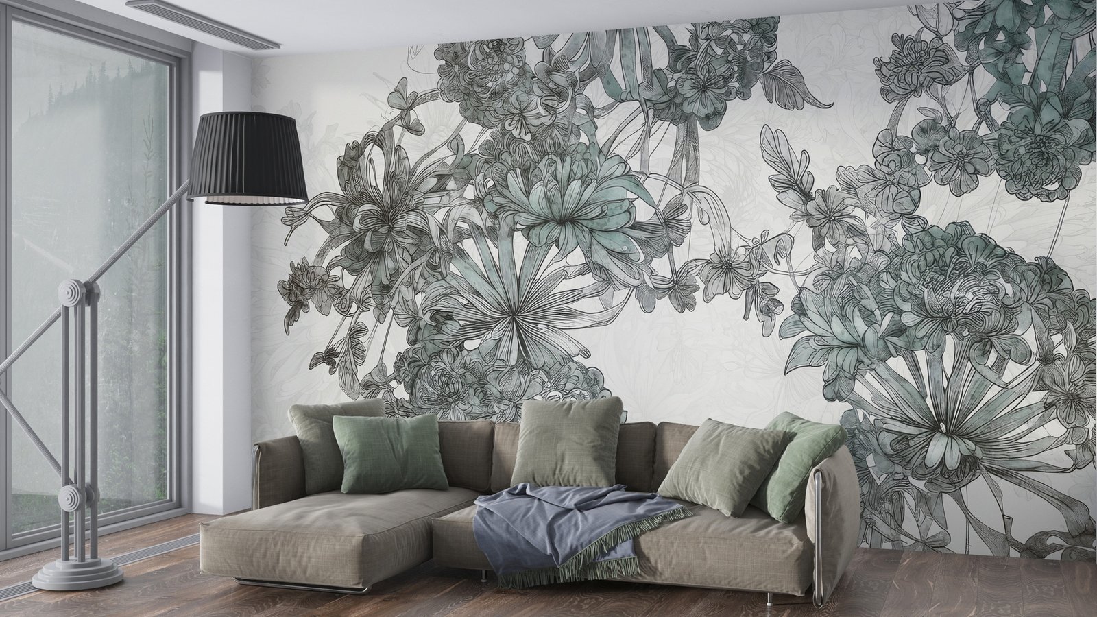 Papier peint Flores