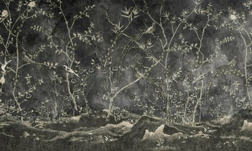 Papier peint Chinoiserie Maison Drapeé 500 x 300 cm