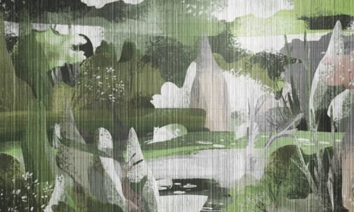 Papier peint Meow Garden Maison Drapée 500 x 300 cm