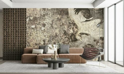 Papier peint Art Fusion 600 x 300 cm Maison Drapeé
