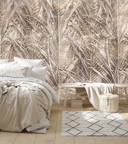 Papier peint Scirocco avec motif géométrique contemporain en tons neutres