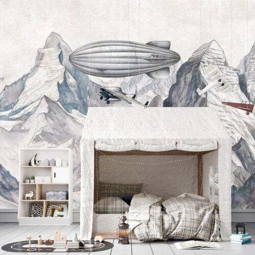 Papier peint Zeppelin Maison Drapée 500 x 300 cm