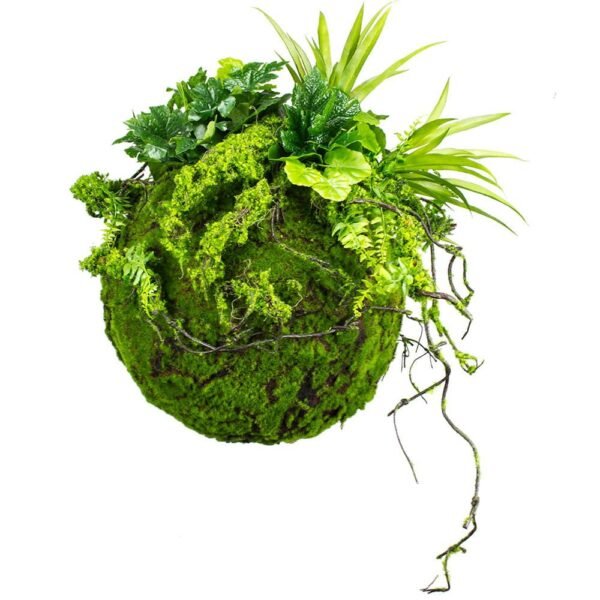 Boule de mousse kokedama décorative 35 cm
