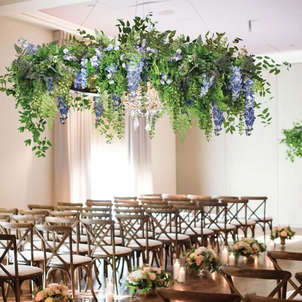 Couronne végétale Wisteria Blue S